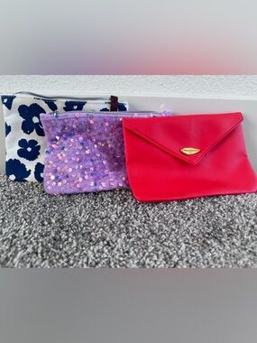 Ipsy Cosmetic Bags Bundle Set of 3